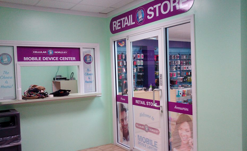 Cellular World Signage